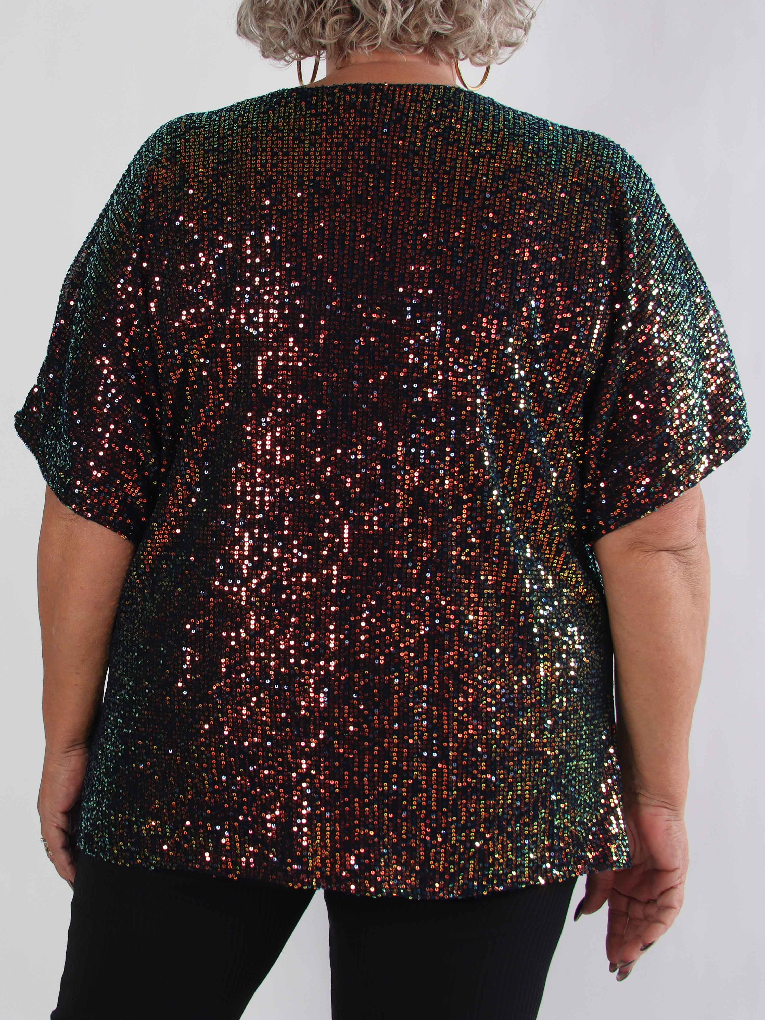 Evandie - Sød glitrende plus size tunika med pailletter